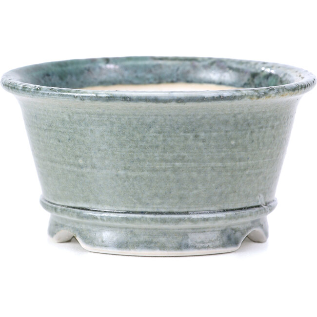 Round grey bonsai pot by Shoseki - 80 x 80 x 40 mm