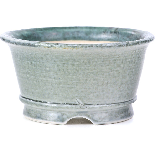 Round grey bonsai pot by Shoseki - 80 x 80 x 40 mm