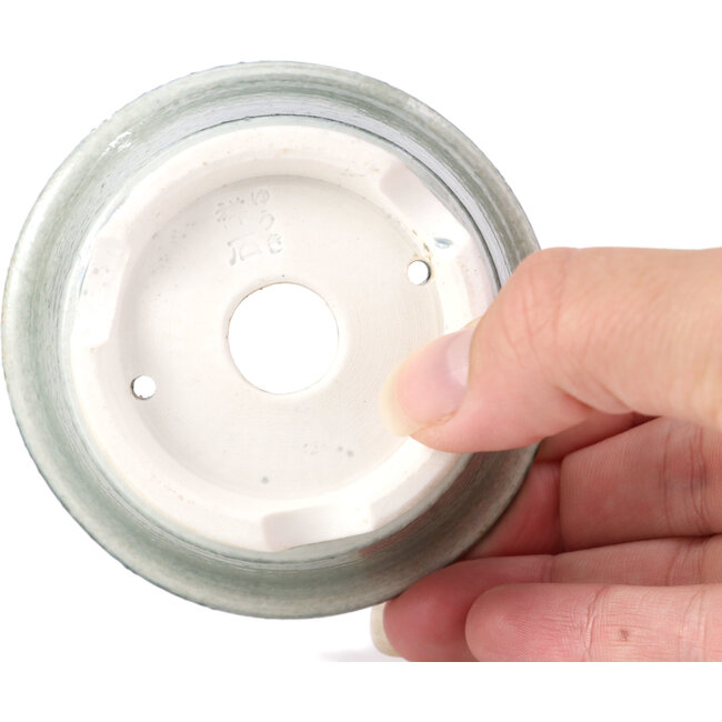 Maceta de bonsái redonda gris de Shoseki - 80 x 80 x 40 mm