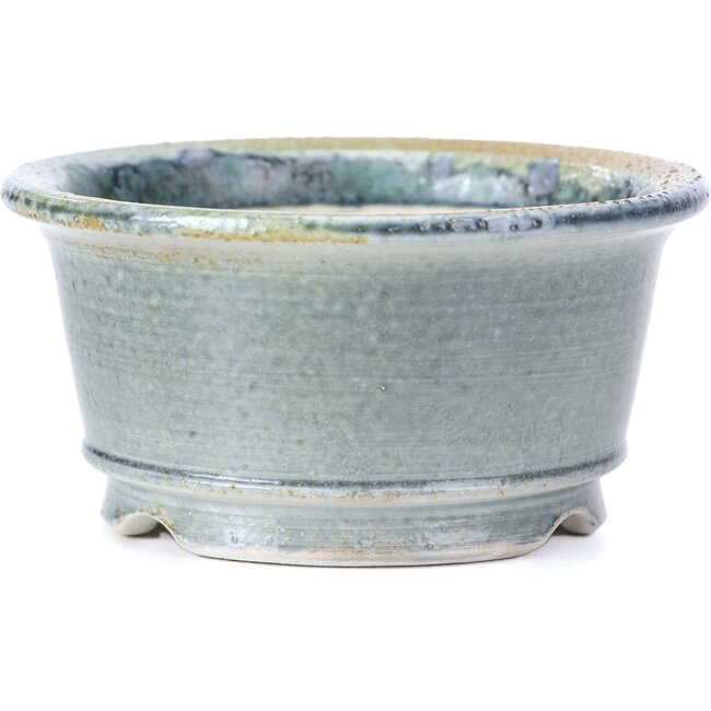 Pot à bonsaï rond gris par Shoseki - 80 x 80 x 40 mm