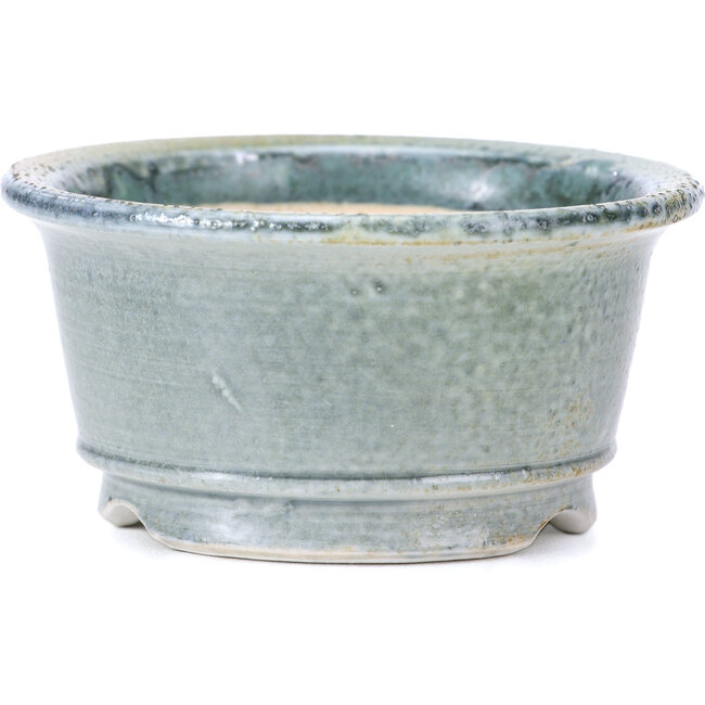 Pot à bonsaï rond gris par Shoseki - 80 x 80 x 40 mm