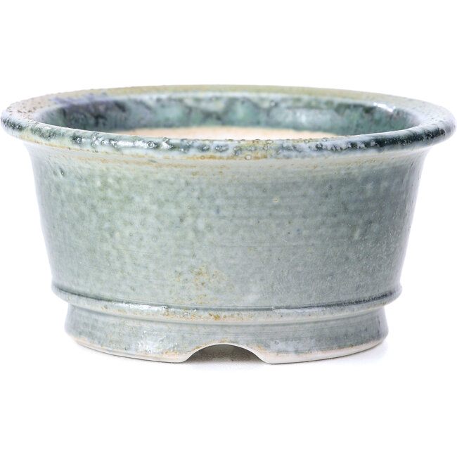 Vaso per bonsai rotondo grigio di Shoseki - 80 x 80 x 40 mm