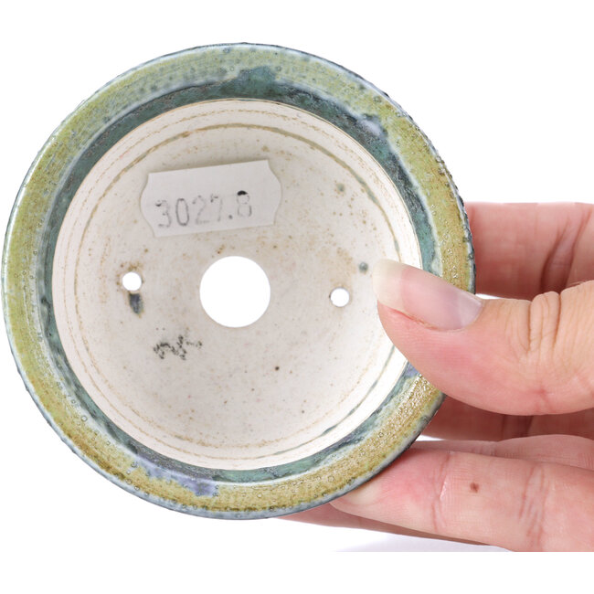 Ronde grijze bonsaipot van Shoseki - 80 x 80 x 40 mm