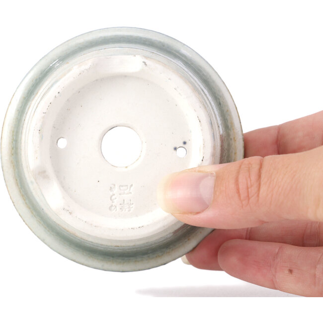 Maceta de bonsái redonda gris de Shoseki - 80 x 80 x 40 mm