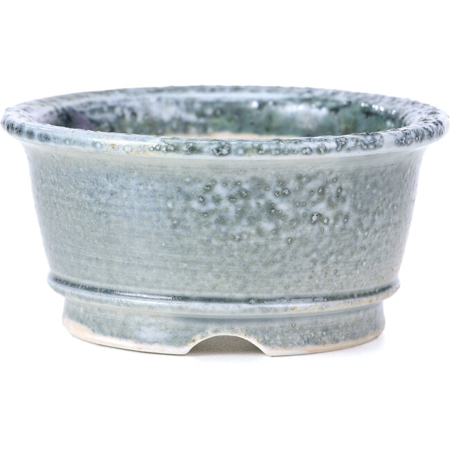 Pot à bonsaï rond gris par Shoseki - 80 x 80 x 40 mm