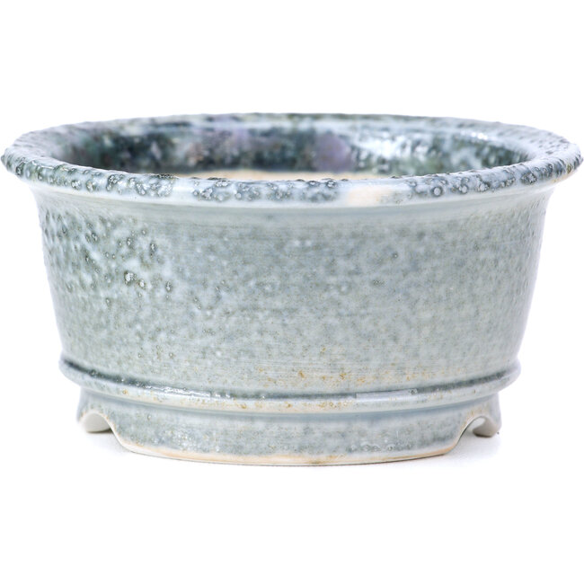 Pot à bonsaï rond gris par Shoseki - 80 x 80 x 40 mm