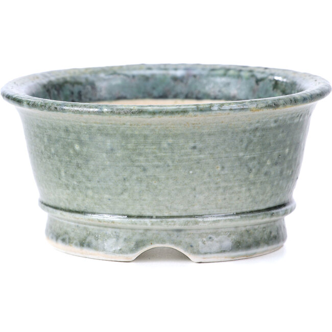 Round grey bonsai pot by Shoseki - 80 x 80 x 40 mm