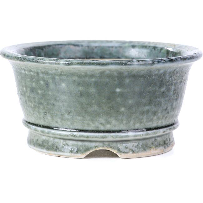 Pot à bonsaï rond gris par Shoseki - 80 x 80 x 40 mm