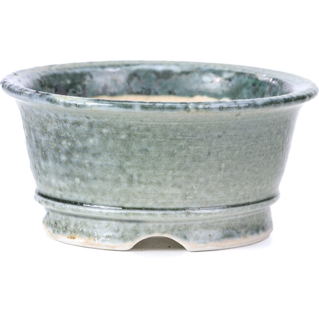 Pot à bonsaï rond gris par Shoseki - 80 x 80 x 40 mm