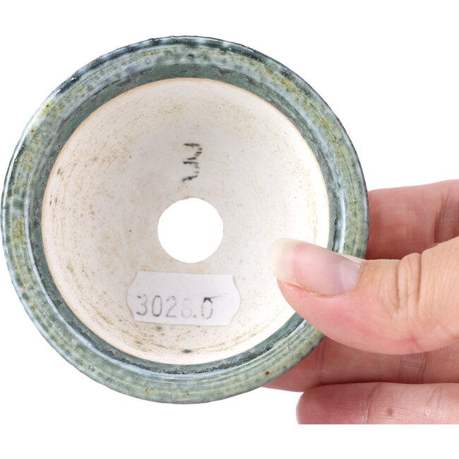 Maceta de bonsái redonda gris de Shoseki - 80 x 80 x 40 mm