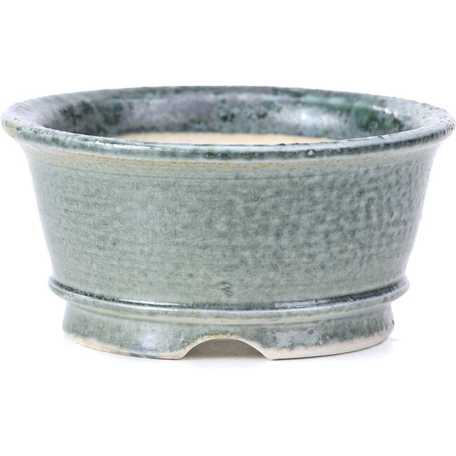 Pot à bonsaï rond gris par Shoseki - 80 x 80 x 40 mm