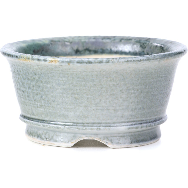 Pot à bonsaï rond gris par Shoseki - 80 x 80 x 40 mm