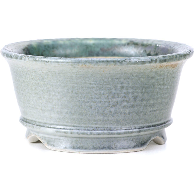 Pot à bonsaï rond gris par Shoseki - 80 x 80 x 40 mm
