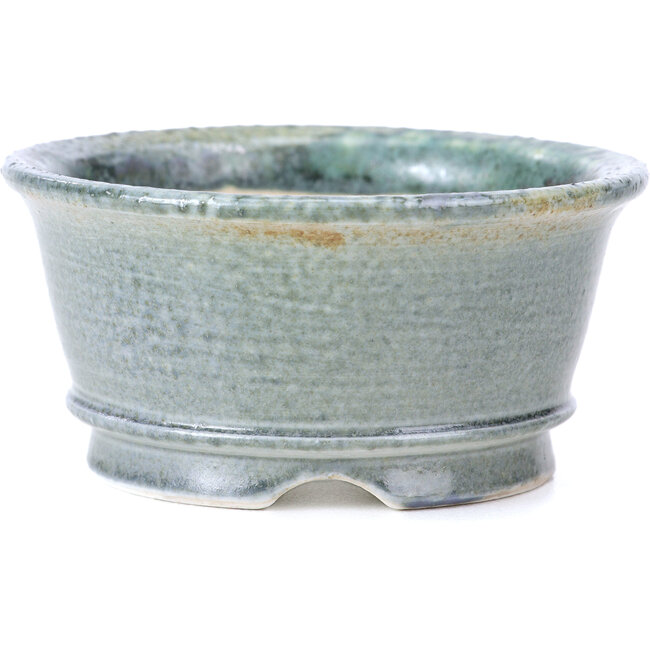 Round grey bonsai pot by Shoseki - 80 x 80 x 40 mm