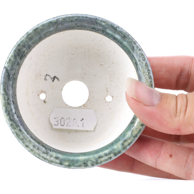 Runde graue Bonsaischale von Shoseki - 80 x 80 x 40 mm