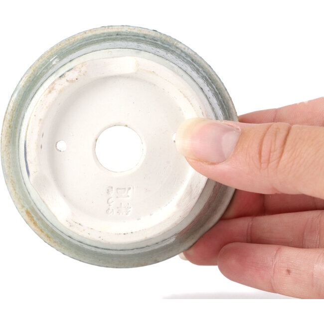 Pot à bonsaï rond gris par Shoseki - 80 x 80 x 40 mm