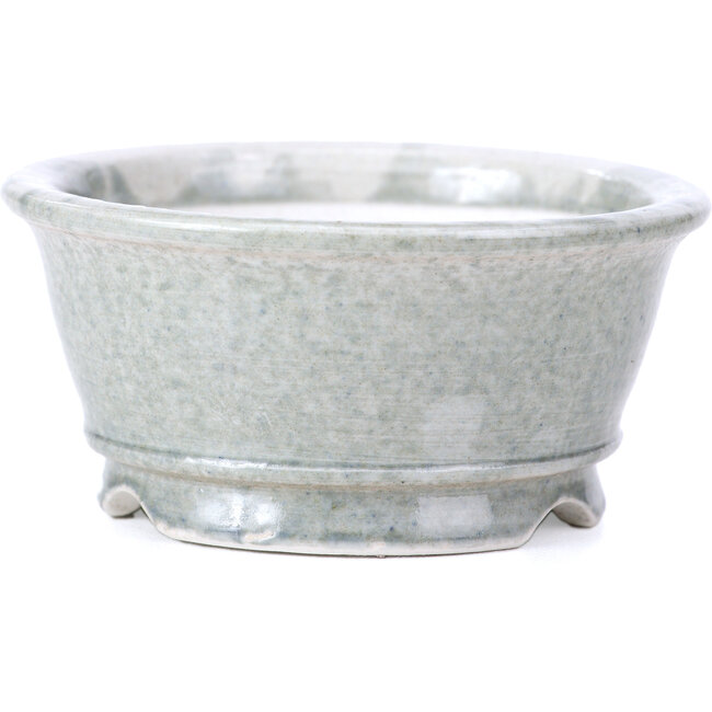 Round grey bonsai pot by Shoseki - 80 x 80 x 40 mm