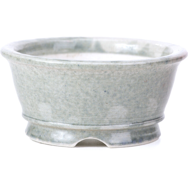 Round grey bonsai pot by Shoseki - 80 x 80 x 40 mm