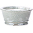 Pot à bonsaï rond gris par Shoseki - 80 x 80 x 40 mm