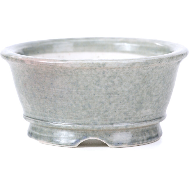 Pot à bonsaï rond gris par Shoseki - 80 x 80 x 40 mm