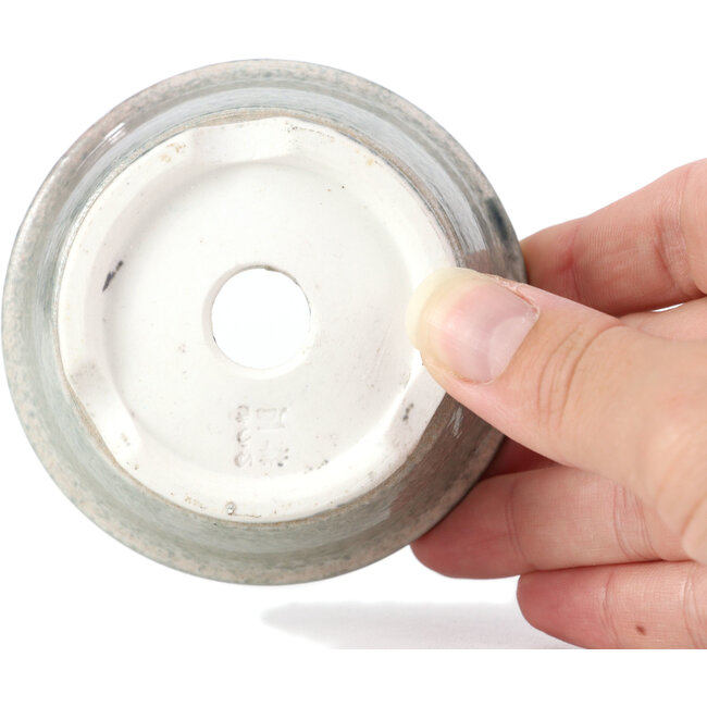 Maceta de bonsái redonda gris de Shoseki - 80 x 80 x 40 mm