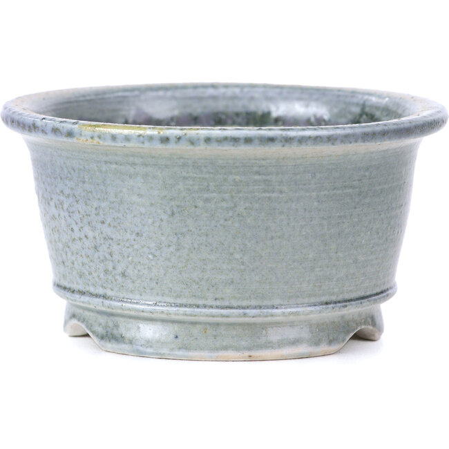 Round grey bonsai pot by Shoseki - 80 x 80 x 40 mm