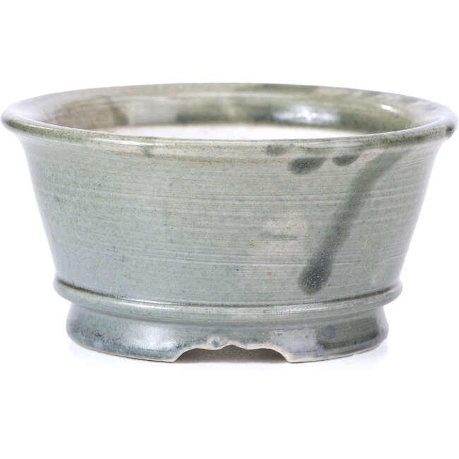 Maceta de bonsái redonda gris de Shoseki - 80 x 80 x 40 mm