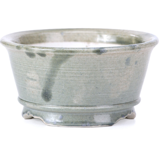 Round grey bonsai pot by Shoseki - 80 x 80 x 40 mm