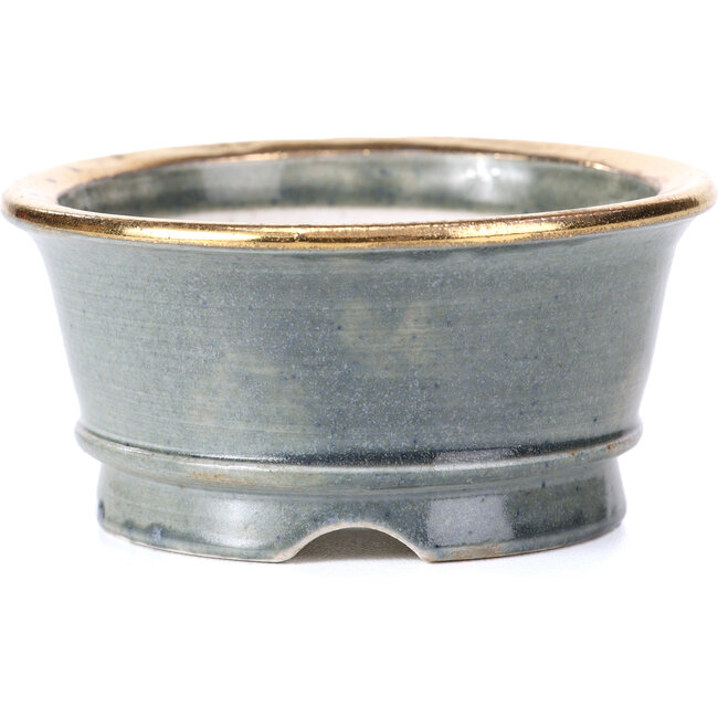 Maceta de bonsái redonda gris de Shoseki - 80 x 80 x 40 mm