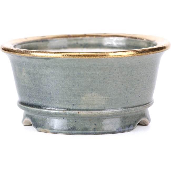 Maceta de bonsái redonda gris de Shoseki - 80 x 80 x 40 mm