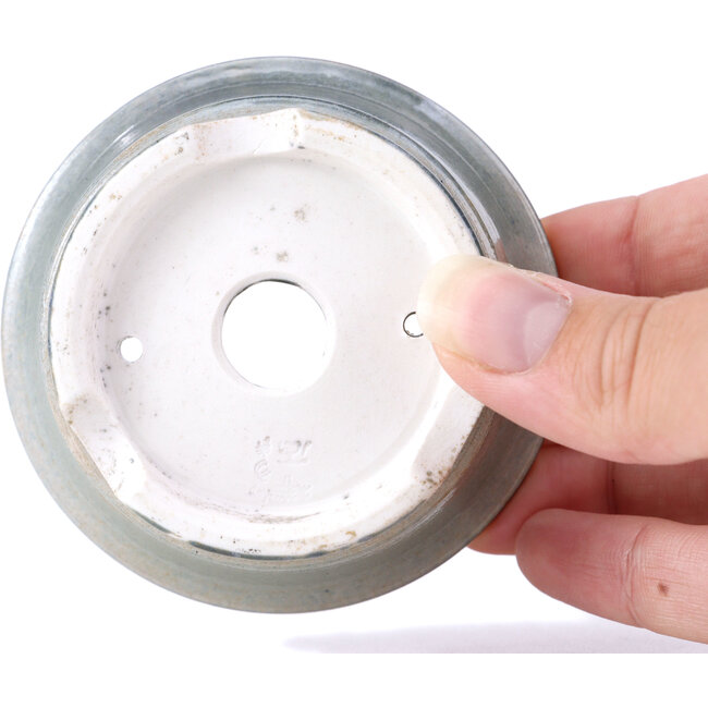 Maceta de bonsái redonda gris de Shoseki - 80 x 80 x 40 mm