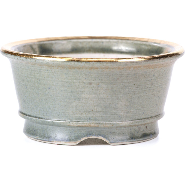 Maceta de bonsái redonda gris de Shoseki - 80 x 80 x 40 mm