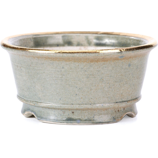 Maceta de bonsái redonda gris de Shoseki - 80 x 80 x 40 mm