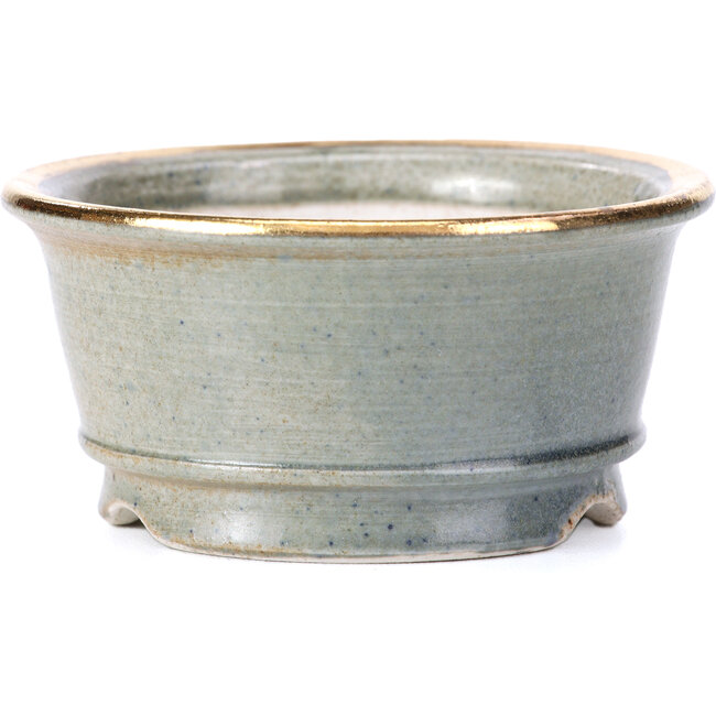 Vaso per bonsai rotondo grigio di Shoseki - 80 x 80 x 40 mm