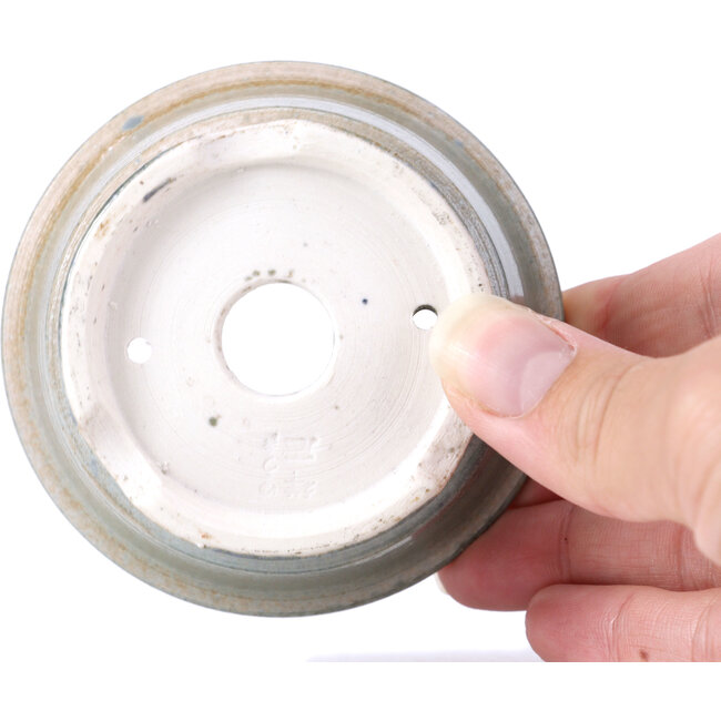 Maceta de bonsái redonda gris de Shoseki - 80 x 80 x 40 mm