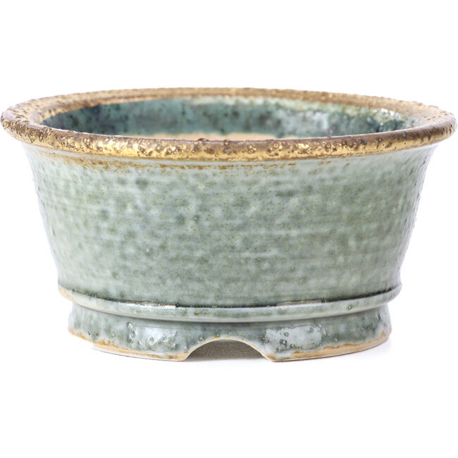 Round grey bonsai pot by Shoseki - 80 x 80 x 40 mm