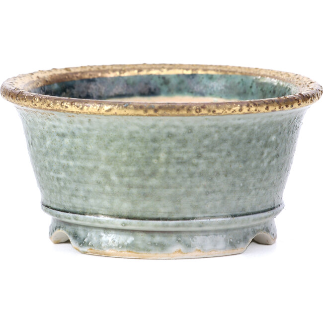 Round grey bonsai pot by Shoseki - 80 x 80 x 40 mm