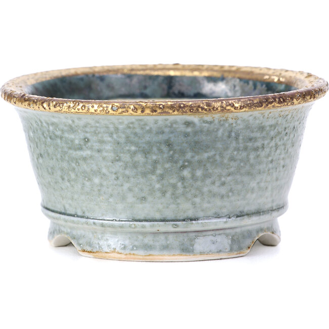 Round grey bonsai pot by Shoseki - 80 x 80 x 40 mm