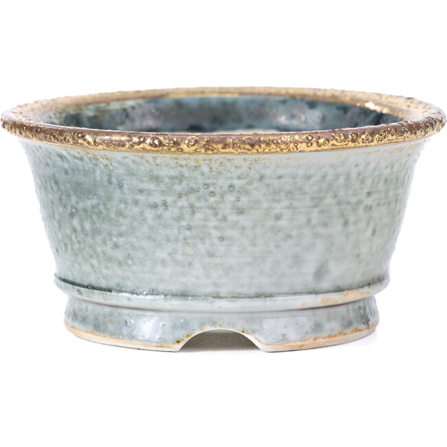 Pot à bonsaï rond gris par Shoseki - 80 x 80 x 40 mm