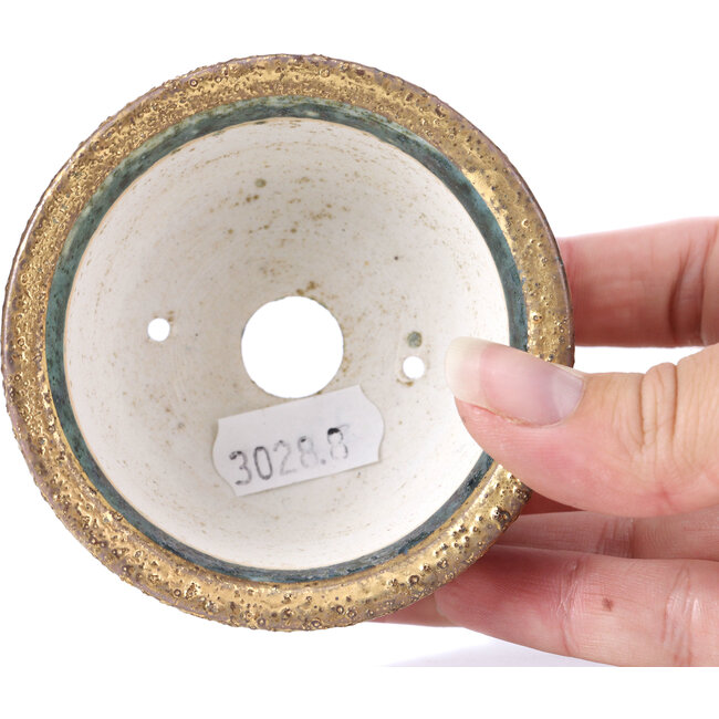 Maceta de bonsái redonda gris de Shoseki - 80 x 80 x 40 mm