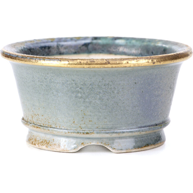 Round grey bonsai pot by Shoseki - 80 x 80 x 40 mm