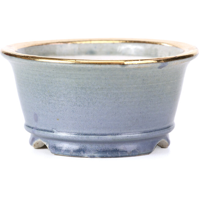 Pot à bonsaï rond gris par Shoseki - 80 x 80 x 40 mm
