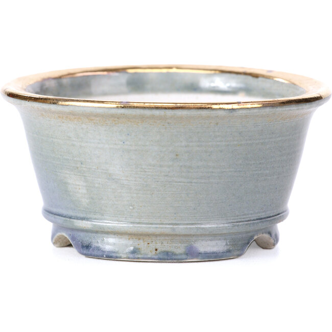 Round grey bonsai pot by Shoseki - 80 x 80 x 40 mm