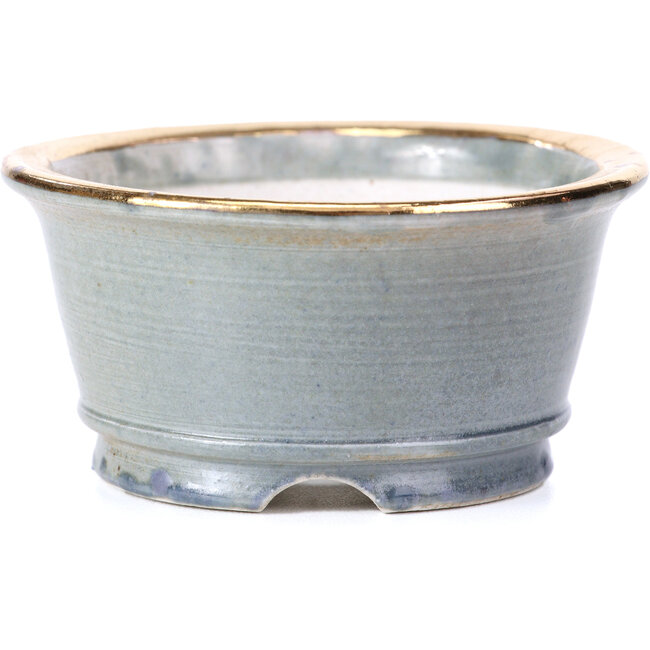 Pot à bonsaï rond gris par Shoseki - 80 x 80 x 40 mm