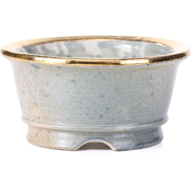 Maceta de bonsái redonda gris de Shoseki - 80 x 80 x 40 mm