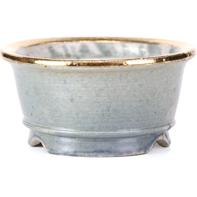 Maceta de bonsái redonda gris de Shoseki - 80 x 80 x 40 mm