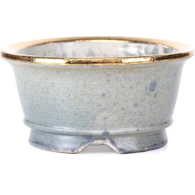 Maceta de bonsái redonda gris de Shoseki - 80 x 80 x 40 mm