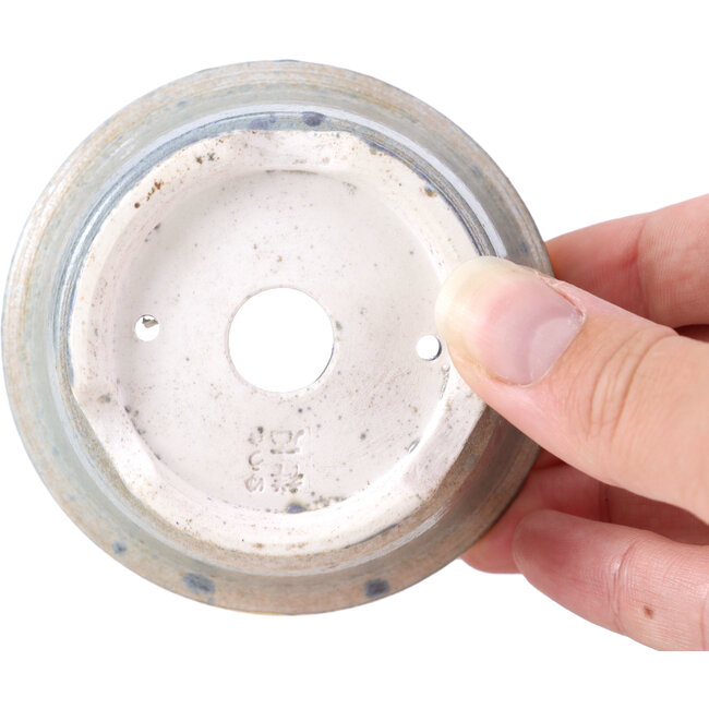 Maceta de bonsái redonda gris de Shoseki - 80 x 80 x 40 mm