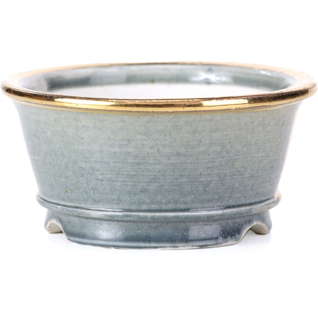 Maceta de bonsái redonda gris de Shoseki - 80 x 80 x 40 mm