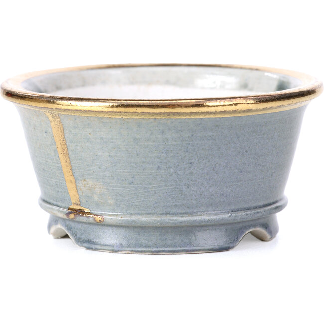 Vaso per bonsai rotondo grigio di Shoseki - 80 x 80 x 40 mm